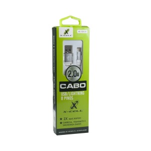 CABO DE DADOS USB LIGHT 8P 2A 1M X-CELL XC-CD-25