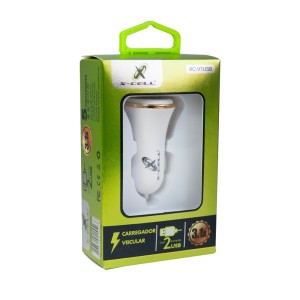CARREGADOR VEICULAR 2 ENTRADAS - 3.1A X-CELL XC-V7USB