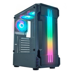 GABINETE GAMER KMEX CG01KB BIFROST II LED RGB S FAN PRETO CG01KBRH001CB0X