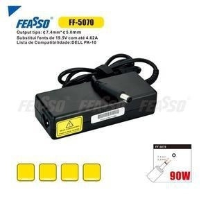 FONTE FF-5070 P/ NOTEBOOK DELL PA-10 90W 19.5V 4.62A PLUG7,4X5,0 FEASSO