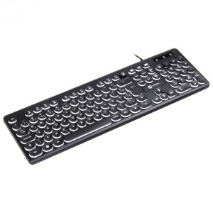 TECLADO SLIM MULTIMIDIA TECLAS REDONDAS LED BRANCO 1.8 METROS USB TC200 VINIK 35558