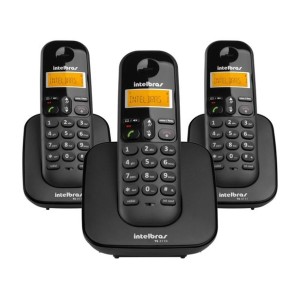 TELEFONE SEM FIO ID +2 RAMAIS TS3113 PRETO INTELBRAS