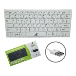 MINI TECLADO SLIM USB MULTIMEDIA BRANCO X-CELL XC-TEC-02