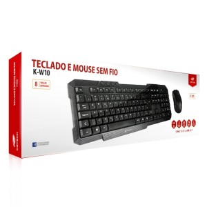 TECLADO E MOUSE SEM FIO K-W10BK C3TECH