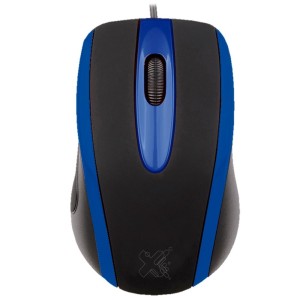 MOUSE USB TECHZONE MAXPRINT PRETO/AZUL 6013911