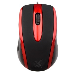MOUSE USB TECHZONE MAXPRINT PRETO/VERMELHO 6013906