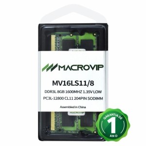 MEMORIA DDR3L 8GB 1600 NOTEBOOK MACROVIP MV16LS11/8