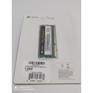 MEMORIA DDR3 8GB 1600 NOTEBOOK CORSAIR VALUE SELECT CMS08GX3M1A1600C11