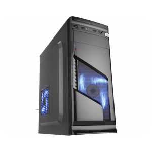 GABINETE KMEX GAMER CG02R6R BK LED AZUL
