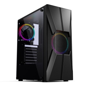 GABINETE PIXXO GAMER CGG17B PRETO FAN RGB
